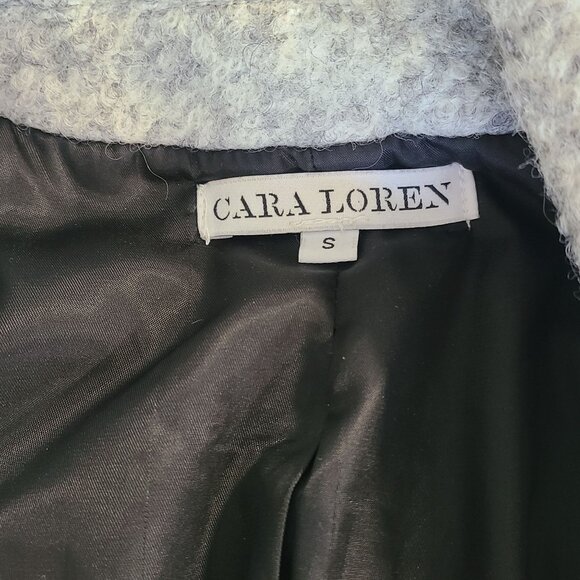 Cara Loren Gray Wool Blend Moto Jacket Asymmetrical Zipper Women Small Outerwear - Picture 5 of 10